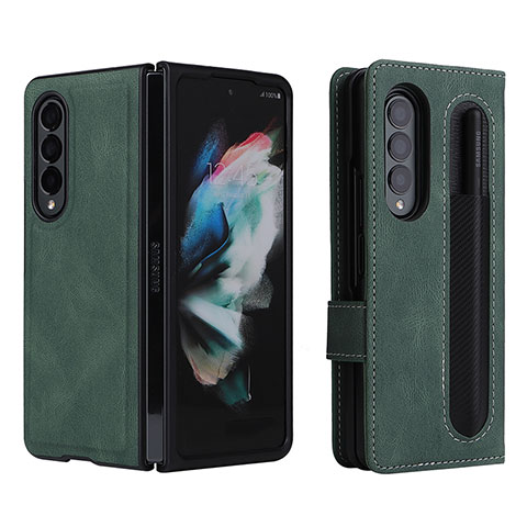 Coque Portefeuille Livre Cuir Etui Clapet BY7 pour Samsung Galaxy Z Fold3 5G Vert