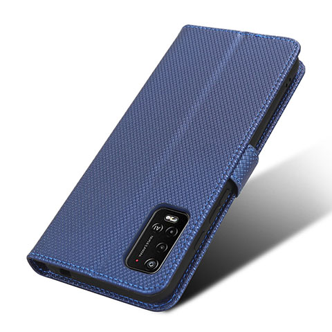 Coque Portefeuille Livre Cuir Etui Clapet BY7 pour Wiko Power U10 Bleu