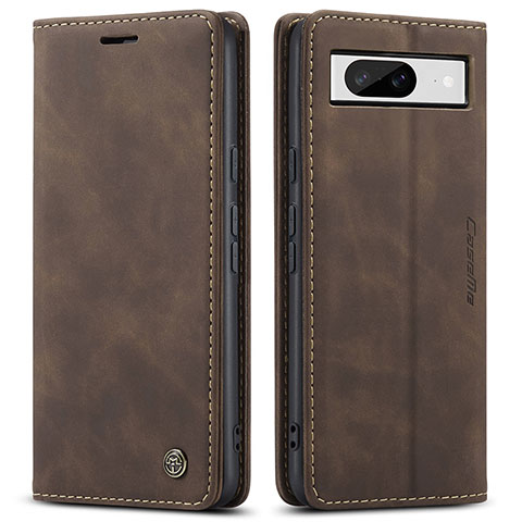 Coque Portefeuille Livre Cuir Etui Clapet C01S pour Google Pixel 8 5G Marron