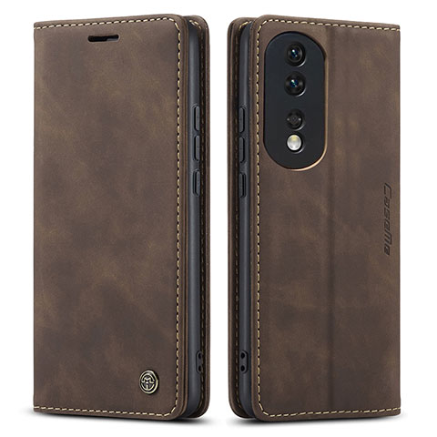 Coque Portefeuille Livre Cuir Etui Clapet C01S pour Huawei Honor 80 5G Marron