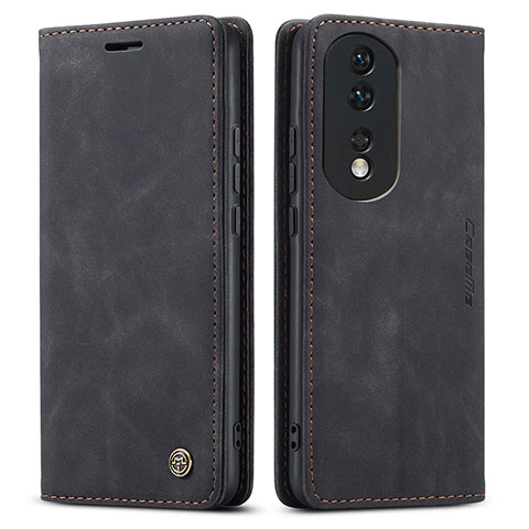 Coque Portefeuille Livre Cuir Etui Clapet C01S pour Huawei Honor 80 Pro 5G Noir