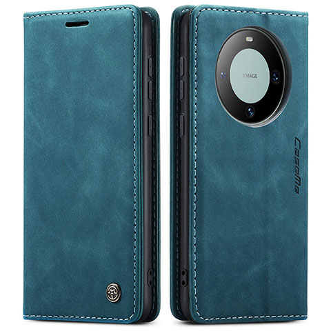 Coque Portefeuille Livre Cuir Etui Clapet C01S pour Huawei Mate 60 Pro Bleu