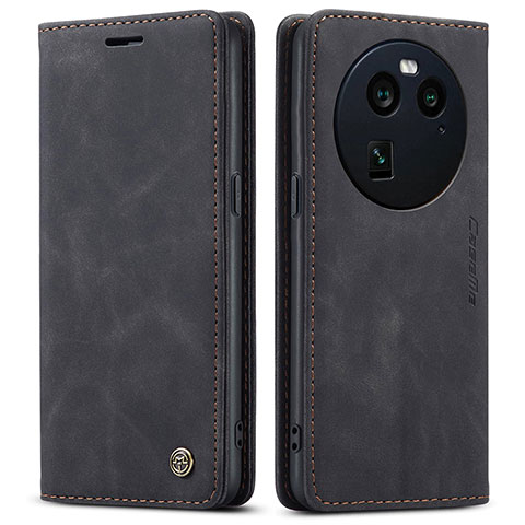 Coque Portefeuille Livre Cuir Etui Clapet C01S pour Oppo Find X6 5G Noir