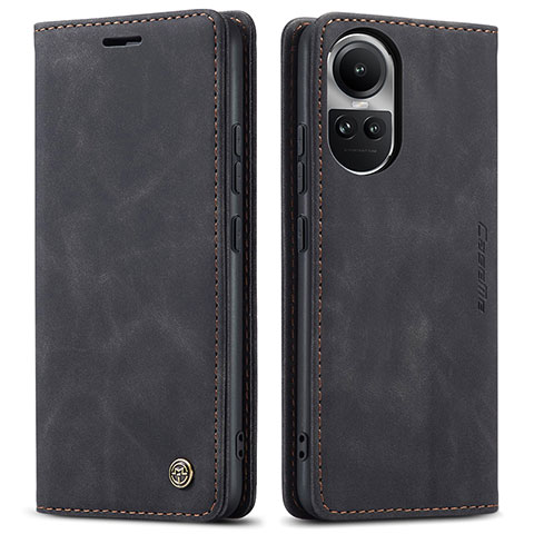 Coque Portefeuille Livre Cuir Etui Clapet C01S pour Oppo Reno10 5G Noir