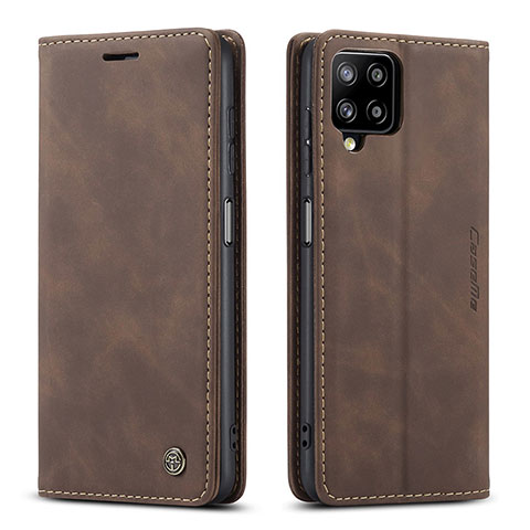 Coque Portefeuille Livre Cuir Etui Clapet C01S pour Samsung Galaxy A12 5G Marron