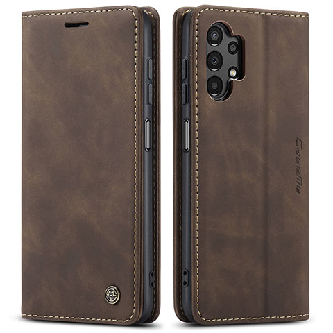 Coque Portefeuille Livre Cuir Etui Clapet C01S pour Samsung Galaxy A13 4G Marron