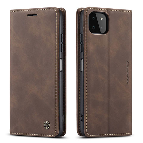 Coque Portefeuille Livre Cuir Etui Clapet C01S pour Samsung Galaxy A22 5G Marron