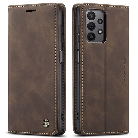 Coque Portefeuille Livre Cuir Etui Clapet C01S pour Samsung Galaxy A23 5G Marron