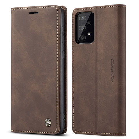 Coque Portefeuille Livre Cuir Etui Clapet C01S pour Samsung Galaxy A53 5G Marron