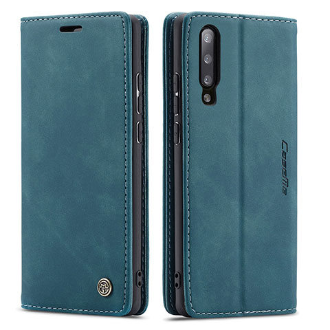 Coque Portefeuille Livre Cuir Etui Clapet C01S pour Samsung Galaxy A70 Bleu