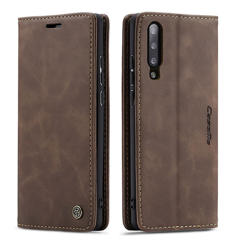 Coque Portefeuille Livre Cuir Etui Clapet C01S pour Samsung Galaxy A70 Marron