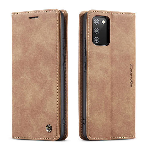 Coque Portefeuille Livre Cuir Etui Clapet C01S pour Samsung Galaxy F02S SM-E025F Marron