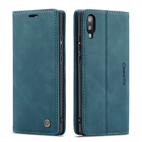 Coque Portefeuille Livre Cuir Etui Clapet C01S pour Samsung Galaxy M10 Bleu