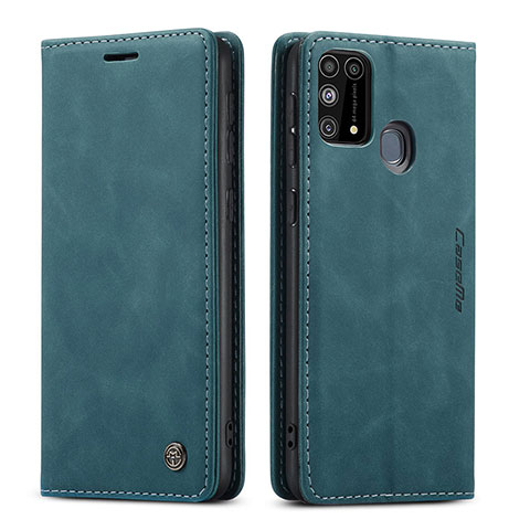 Coque Portefeuille Livre Cuir Etui Clapet C01S pour Samsung Galaxy M21s Bleu