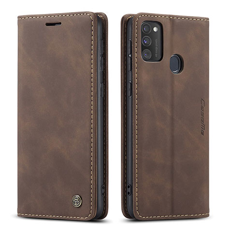 Coque Portefeuille Livre Cuir Etui Clapet C01S pour Samsung Galaxy M30s Marron