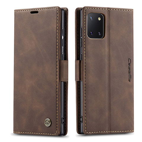 Coque Portefeuille Livre Cuir Etui Clapet C01S pour Samsung Galaxy M60s Marron