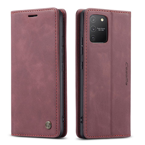 Coque Portefeuille Livre Cuir Etui Clapet C01S pour Samsung Galaxy S10 Lite Vin Rouge