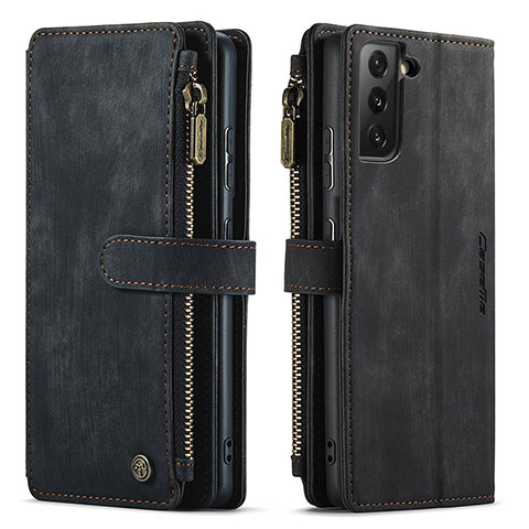 Coque Portefeuille Livre Cuir Etui Clapet C01S pour Samsung Galaxy S21 Plus 5G Noir