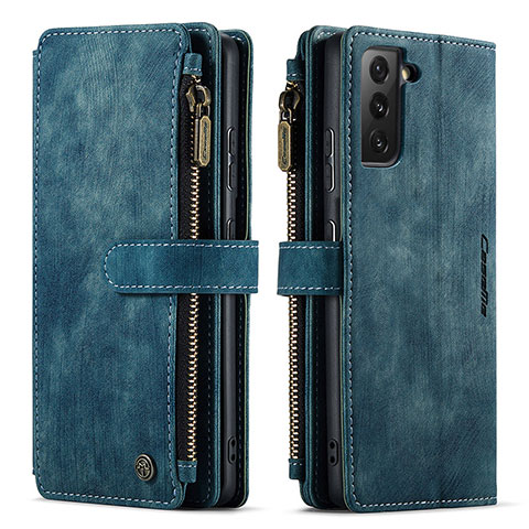 Coque Portefeuille Livre Cuir Etui Clapet C01S pour Samsung Galaxy S22 Plus 5G Bleu