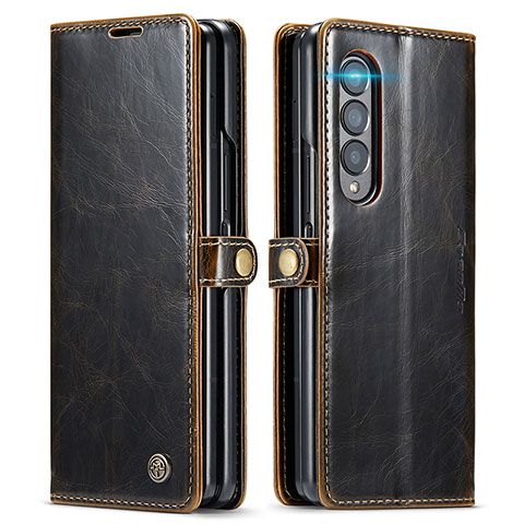 Coque Portefeuille Livre Cuir Etui Clapet C01S pour Samsung Galaxy Z Fold3 5G Marron