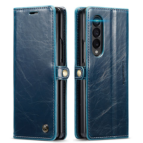 Coque Portefeuille Livre Cuir Etui Clapet C01S pour Samsung Galaxy Z Fold4 5G Bleu