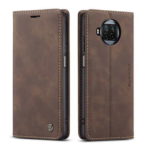 Coque Portefeuille Livre Cuir Etui Clapet C01S pour Xiaomi Mi 10i 5G Marron