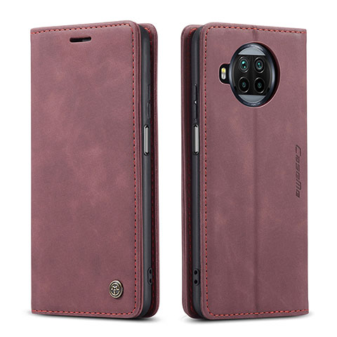 Coque Portefeuille Livre Cuir Etui Clapet C01S pour Xiaomi Mi 10i 5G Vin Rouge