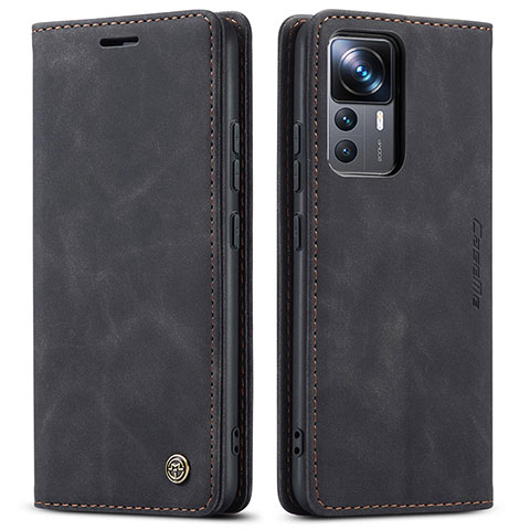 Coque Portefeuille Livre Cuir Etui Clapet C01S pour Xiaomi Mi 12T 5G Noir