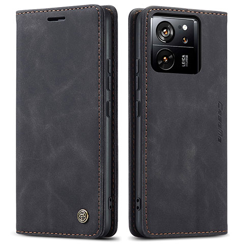 Coque Portefeuille Livre Cuir Etui Clapet C01S pour Xiaomi Mi 13T Pro 5G Noir