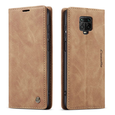 Coque Portefeuille Livre Cuir Etui Clapet C01S pour Xiaomi Poco M2 Pro Brun Clair