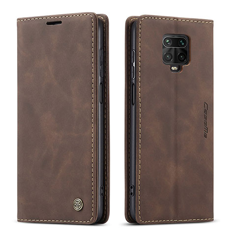 Coque Portefeuille Livre Cuir Etui Clapet C01S pour Xiaomi Poco M2 Pro Marron