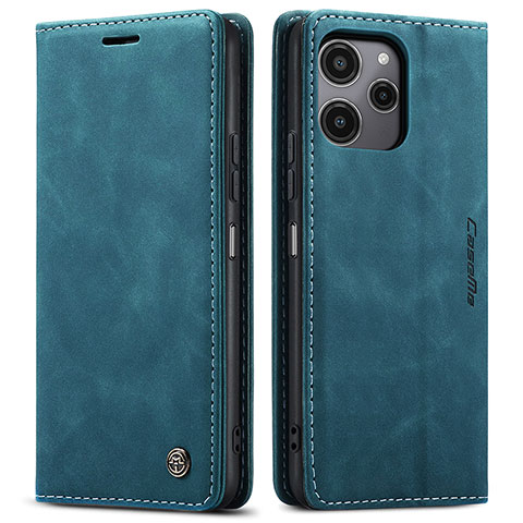 Coque Portefeuille Livre Cuir Etui Clapet C01S pour Xiaomi Poco M6 Pro 5G Bleu