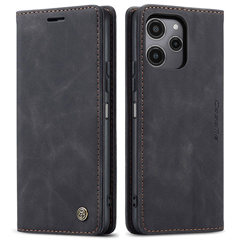 Coque Portefeuille Livre Cuir Etui Clapet C01S pour Xiaomi Poco M6 Pro 5G Noir