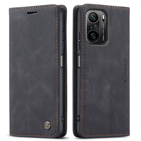 Coque Portefeuille Livre Cuir Etui Clapet C01S pour Xiaomi Redmi K40 Pro 5G Noir