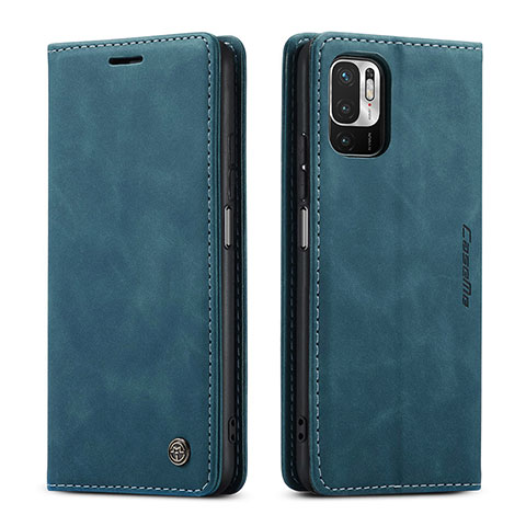 Coque Portefeuille Livre Cuir Etui Clapet C01S pour Xiaomi Redmi Note 10T 5G Bleu