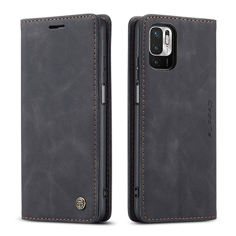 Coque Portefeuille Livre Cuir Etui Clapet C01S pour Xiaomi Redmi Note 10T 5G Noir