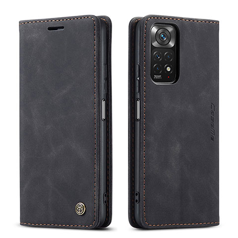 Coque Portefeuille Livre Cuir Etui Clapet C01S pour Xiaomi Redmi Note 11 4G (2022) Noir