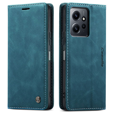 Coque Portefeuille Livre Cuir Etui Clapet C01S pour Xiaomi Redmi Note 12 4G Bleu