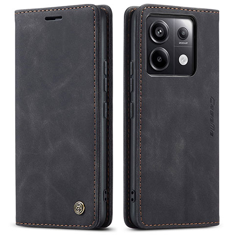 Coque Portefeuille Livre Cuir Etui Clapet C01S pour Xiaomi Redmi Note 13 Pro 5G Noir