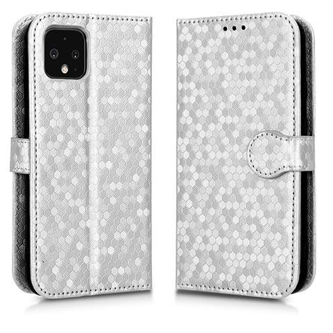 Coque Portefeuille Livre Cuir Etui Clapet C01X pour Google Pixel 4 Argent