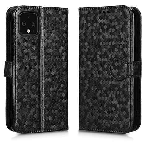 Coque Portefeuille Livre Cuir Etui Clapet C01X pour Google Pixel 4 Noir