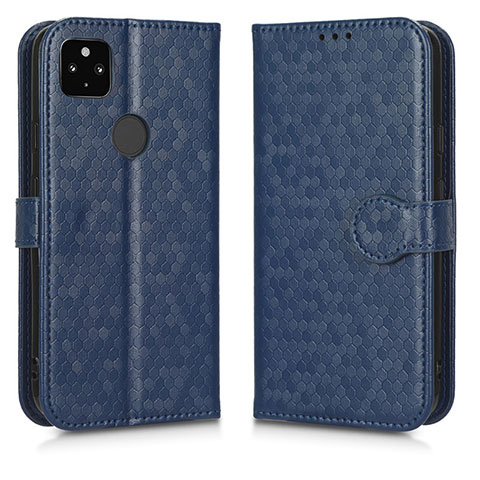 Coque Portefeuille Livre Cuir Etui Clapet C01X pour Google Pixel 4a 5G Bleu