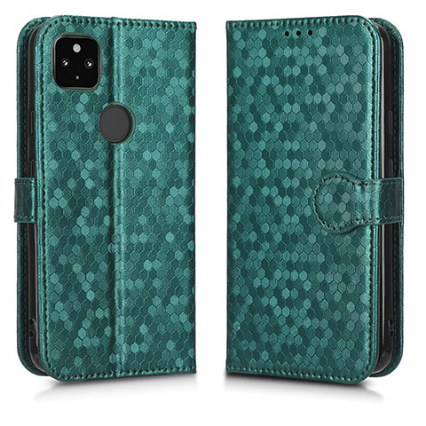 Coque Portefeuille Livre Cuir Etui Clapet C01X pour Google Pixel 4a 5G Vert