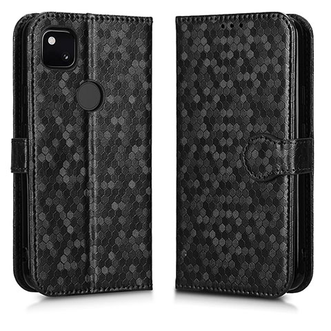 Coque Portefeuille Livre Cuir Etui Clapet C01X pour Google Pixel 4a Noir