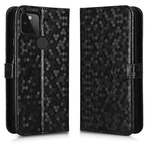 Coque Portefeuille Livre Cuir Etui Clapet C01X pour Google Pixel 5a 5G Noir