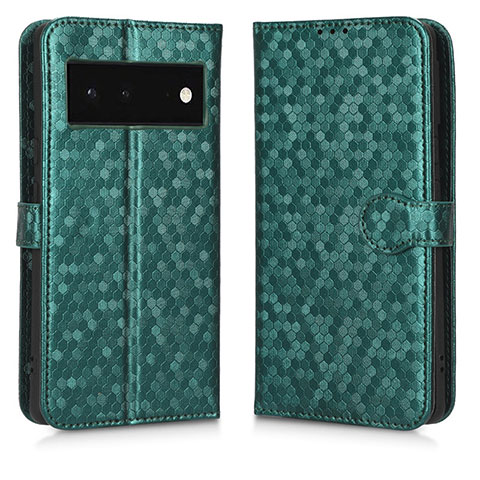 Coque Portefeuille Livre Cuir Etui Clapet C01X pour Google Pixel 6 5G Vert