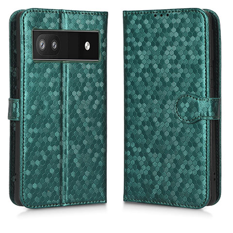 Coque Portefeuille Livre Cuir Etui Clapet C01X pour Google Pixel 6a 5G Vert