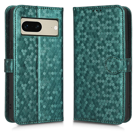 Coque Portefeuille Livre Cuir Etui Clapet C01X pour Google Pixel 7 5G Vert