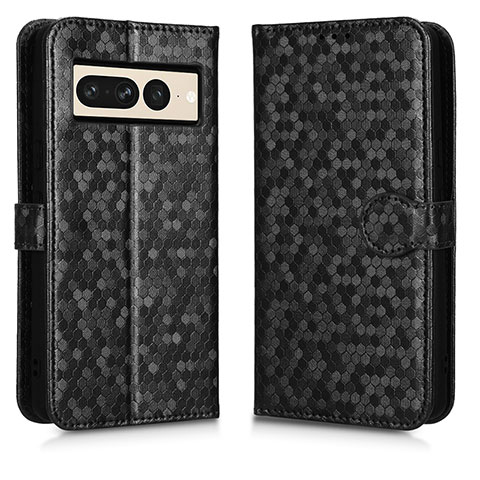 Coque Portefeuille Livre Cuir Etui Clapet C01X pour Google Pixel 7 Pro 5G Noir