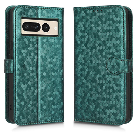 Coque Portefeuille Livre Cuir Etui Clapet C01X pour Google Pixel 7 Pro 5G Vert